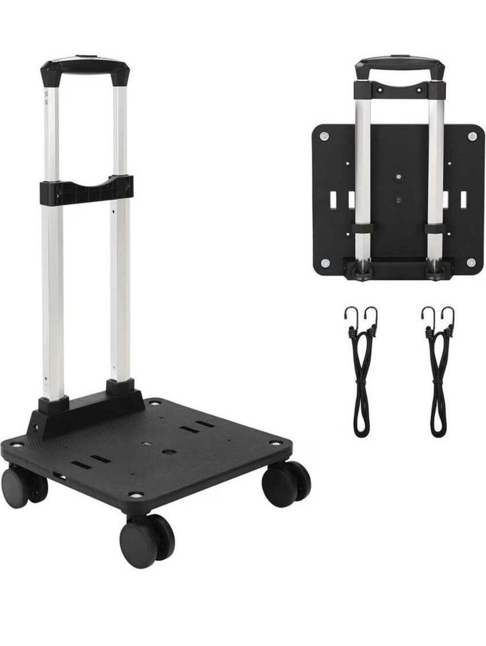 Relavel Folding Hand Truck, Lightweight Small Dolly Cart w 360° Spinner Wheels